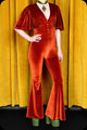 A copper velvet Suspiria jumpsuit by Scorpio Rising