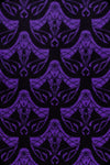 A purple logo print velvet Carmilla playsuit by Scorpio Rising
