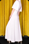 An ivory velvet Morgiana maxi dress by Scorpio Rising
