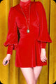A crimson velvet Morgiana mini dress by Scorpio Rising
